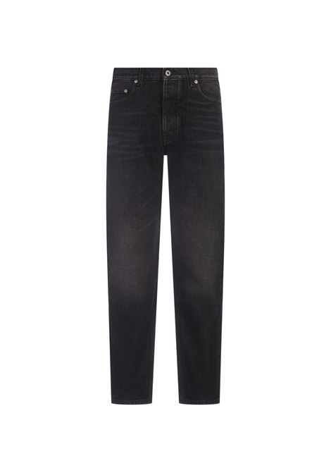 Black Arr Tab Tapered Jeans With Applique OFF-WHITE | OMYA175F23DEN0010900