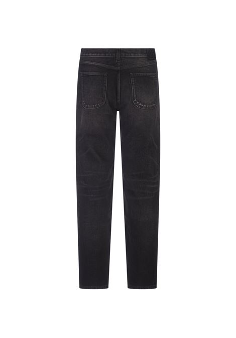 Black Arr Tab Tapered Jeans With Applique OFF-WHITE | OMYA175F23DEN0010900