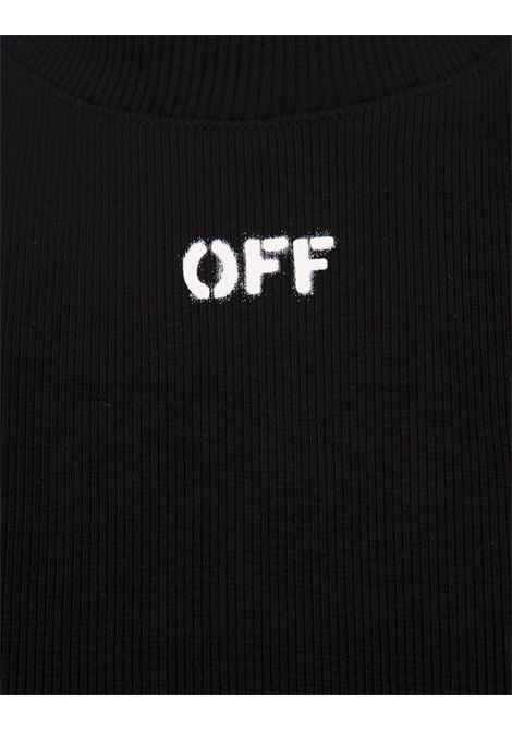 Black Crop T-Shirt With Logo OFF-WHITE | OWAA081F23JER0011001