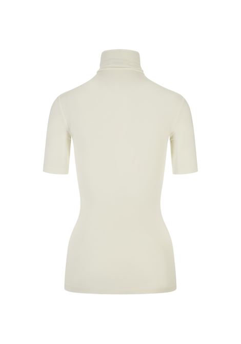 White High Neck Top With Logo OFF-WHITE | OWAD137F23JER0010410