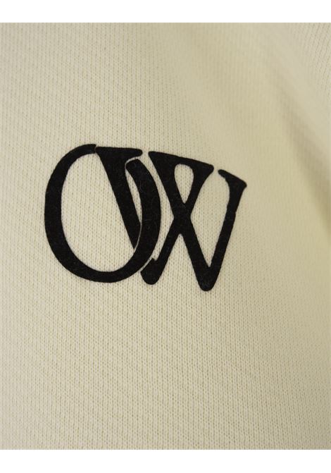 Ivory Sweatshirt With Monogram Logo OFF-WHITE | OWBA075F23JER0066110