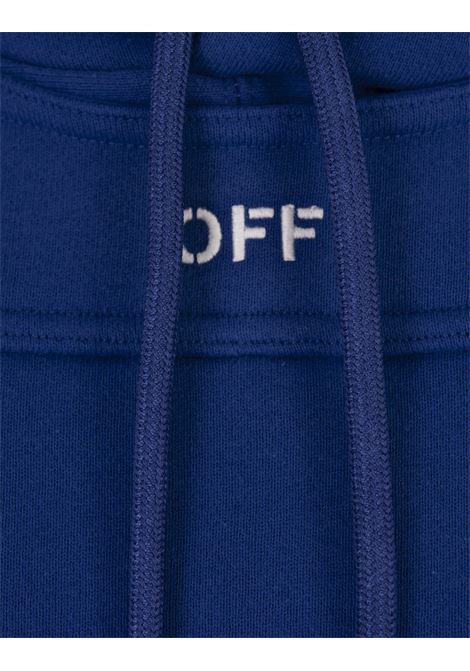 Felpa Crop Blu Cobalto Off-Stamp OFF-WHITE | OWBB054F23JER0014501