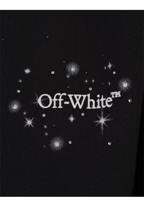 Black Zip-Up Sweatshirt With Stars Arrows Motif OFF-WHITE | OWBE008F23JER0011001