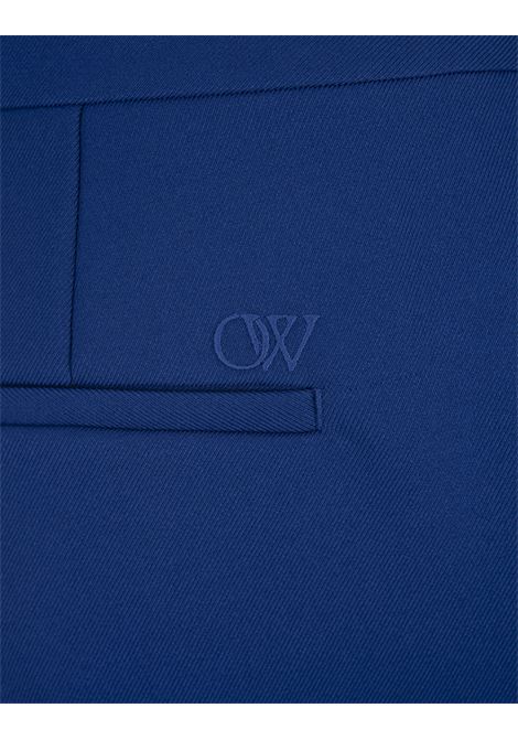 Pantaloni Sartoriali In Drill Tecnico Blu OFF-WHITE | OWCA136F23FAB0014545