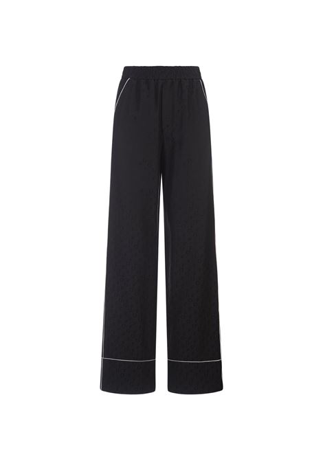 Black Trousers With Jacquard Logo OFF-WHITE | OWCA186F23FAB0021010