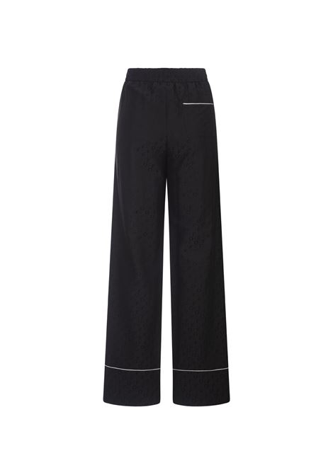 Black Trousers With Jacquard Logo OFF-WHITE | OWCA186F23FAB0021010