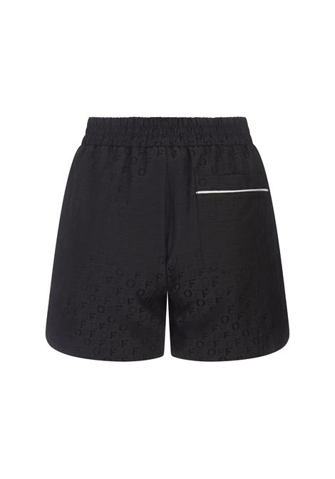 Black Shorts With Jacquard Logo OFF-WHITE | OWCB052F23FAB0011010