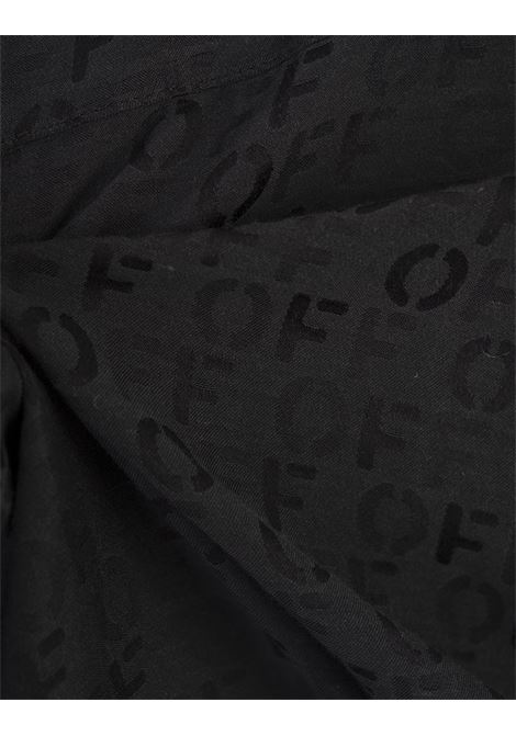 Monogram Jacquard Twisted Mini Dress In Black OFF-WHITE | OWDG005F23FAB0011010