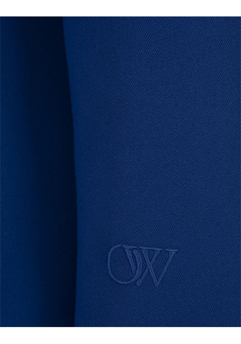 Blue Technical Drill Single-Breasted Blazer OFF-WHITE | OWEF115F23FAB0014501