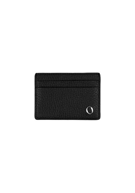 Black Grained Leather Card Holder With Logo ORCIANI | SU0110-MICNERO