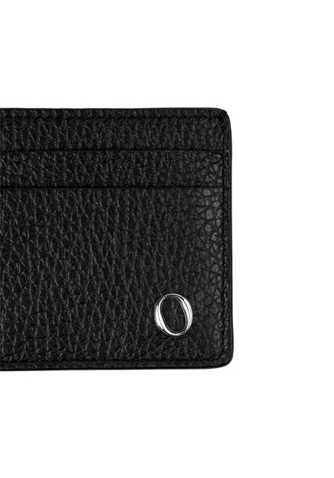 Black Grained Leather Card Holder With Logo ORCIANI | SU0110-MICNERO