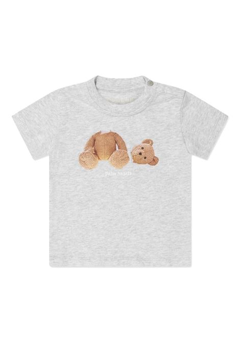 Grey PA Bear T-Shirt PALM ANGELS KIDS | PBXB001F23JER0020860