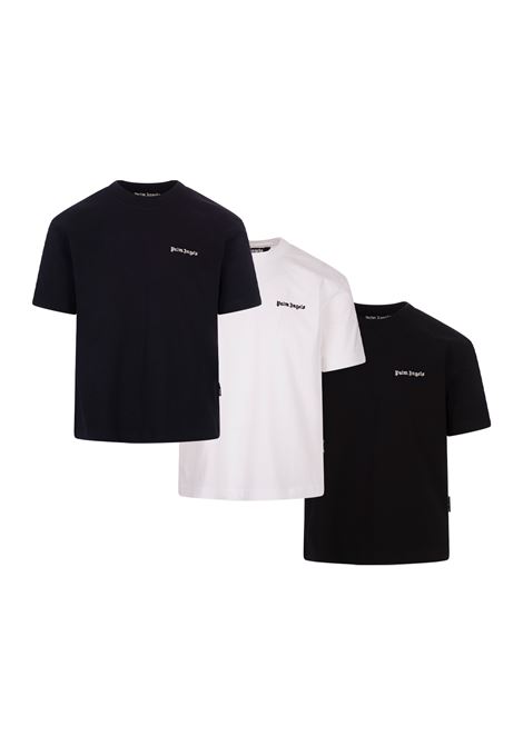 Set of 3 T-Shirts With Embroidered Logo PALM ANGELS | PMAA093S24JER0028484