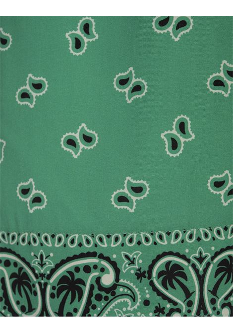 Green Shorts With Paisley Print PALM ANGELS | PMCB034S24FAB0055555