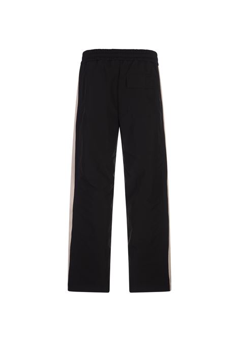 Black Straight Leg Joggers With PA Monogram PALM ANGELS | PMCJ028R24FAB0011003