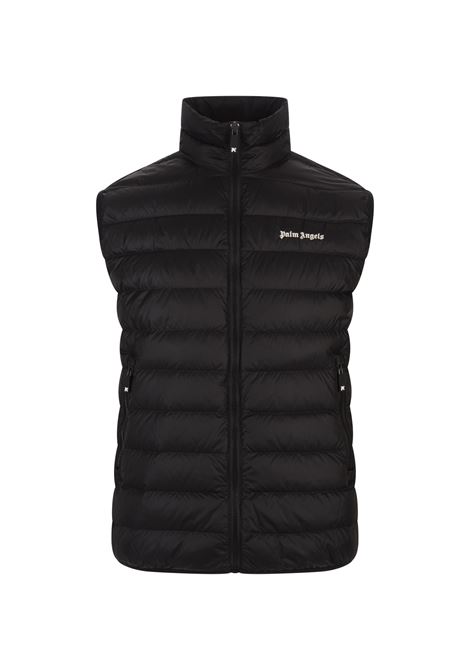 Black Padded Gilet With Logo PALM ANGELS | PMEX009S24FAB0011003