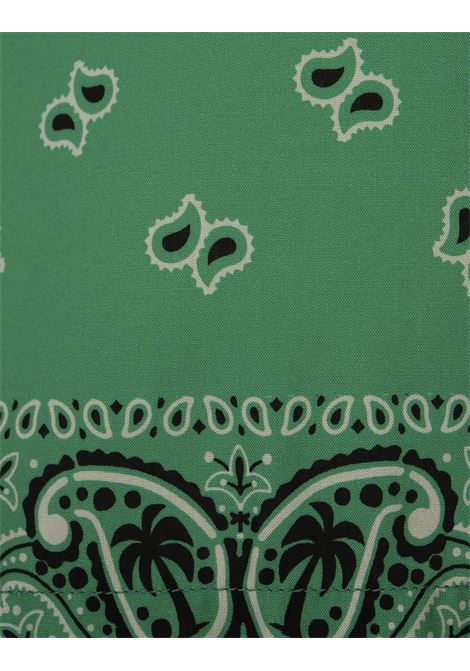 Green Shirt With Paisley Print PALM ANGELS | PMGG005S24FAB0065555