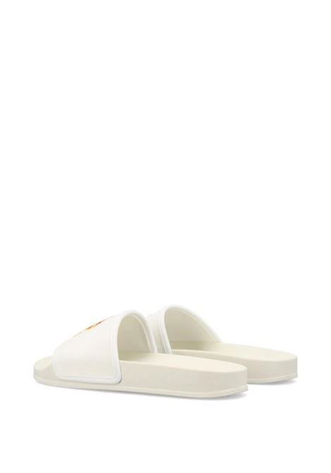 White Slippers With Flaming PA PALM ANGELS | PMIC010S24MAT0026120