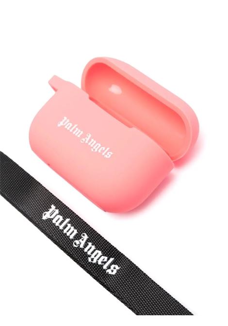Airpods Pro Case In Pink Silicone With Logo PALM ANGELS | PMZA014R24MAT0013003