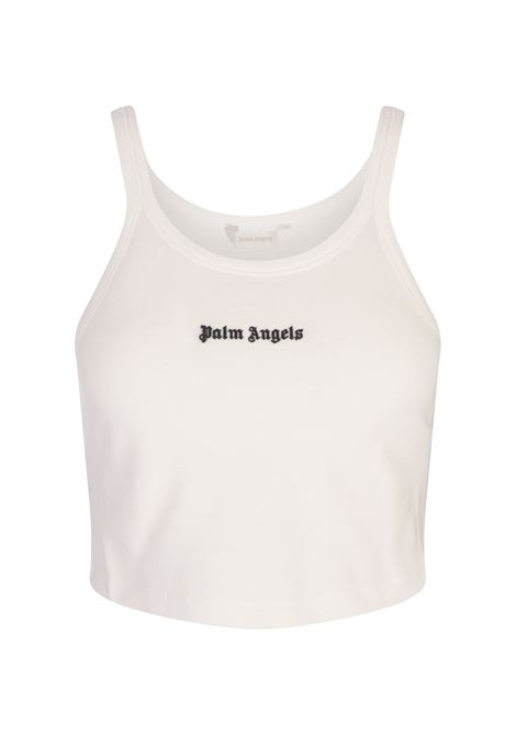 White Tank Top With Logo PALM ANGELS | PWAD060S24FAB0020310