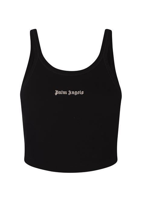 Black Tank Top With Logo PALM ANGELS | PWAD060S24FAB0021003