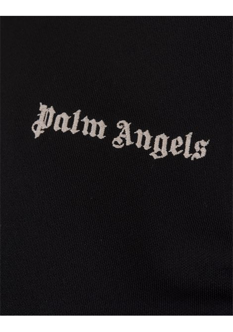 Felpa Nera Con Zip e Logo PALM ANGELS | PWBD050S24FAB0011003