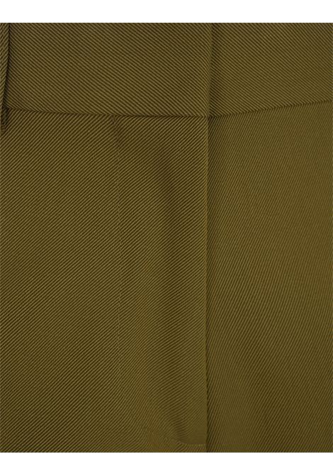 Pantaloni Cargo In Cotone Verde Oliva PALM ANGELS | PWCA128F23FAB0016010