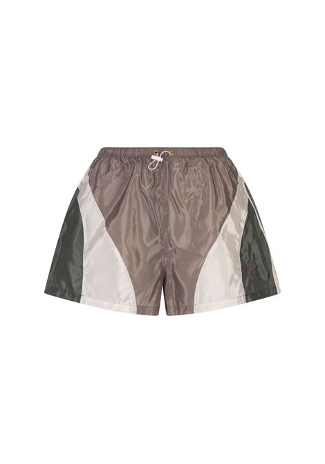 Sports Shorts With Drawstring and Colour Block Design PALM ANGELS | PWCB044S24FAB0013684