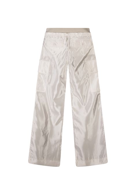 Cargo Sports Trousers In White Shiny Technical Fabric PALM ANGELS | PWCF012S24FAB0010303