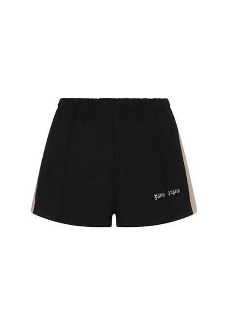 PALM ANGELS Shorts Sportivi Neri Con Logo - PALM ANGELS