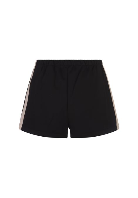 Black Sports Shorts With Logo PALM ANGELS | PWCL005S24FAB0011003