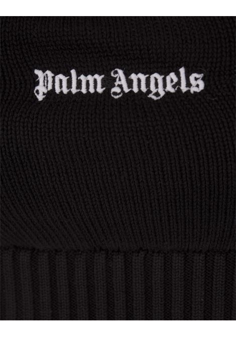 Top Crop In Maglia Nera Con Logo PALM ANGELS | PWHT016S24KNI0011003