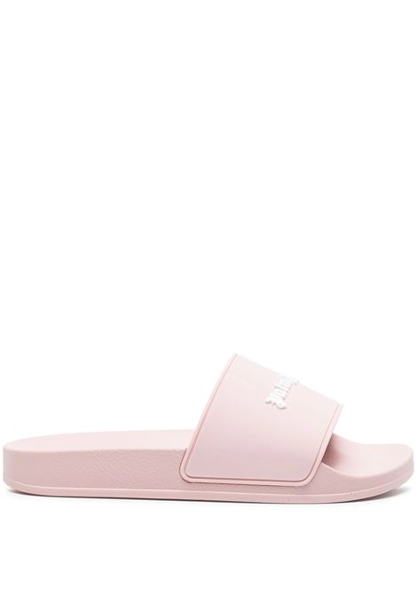 Pink Slippers With White Logo PALM ANGELS | PWIC010S24MAT0013001