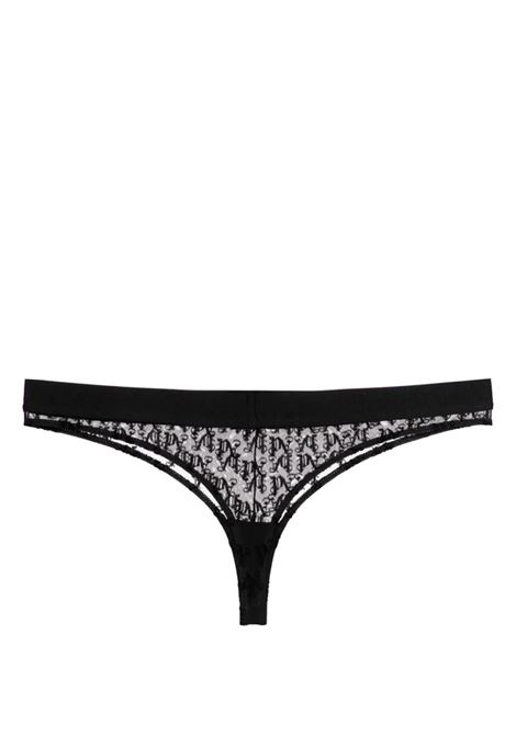 Black Thong With Monogram PALM ANGELS | PWUF008S24FAB0011010