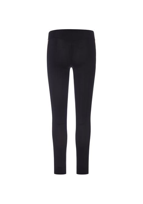 Black Leggings With Logo and Bands PALM ANGELS | PWVG022F23FAB0011001