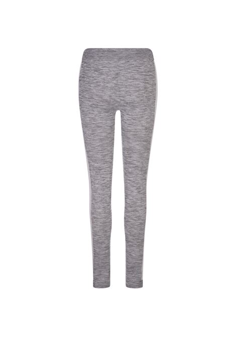 Melange Grey Sports Leggings With Logo PALM ANGELS | PWVG028S24FAB0010801