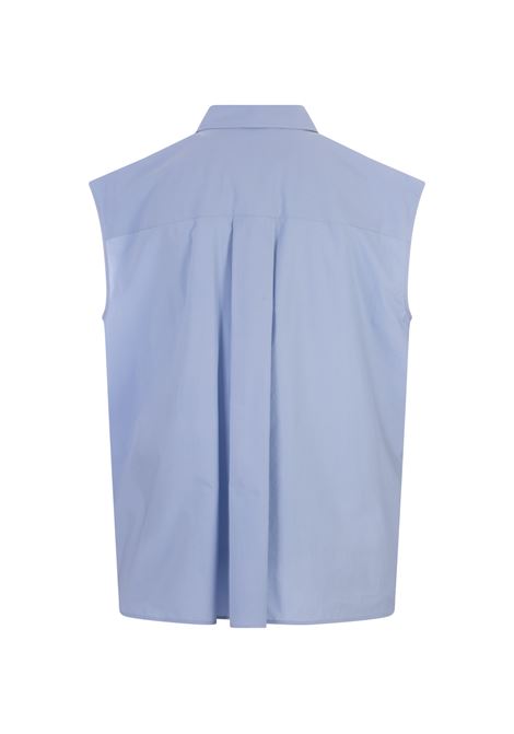 Light Blue Sequins Canyox Shirt PAROSH | CANYOX24-D381190R078