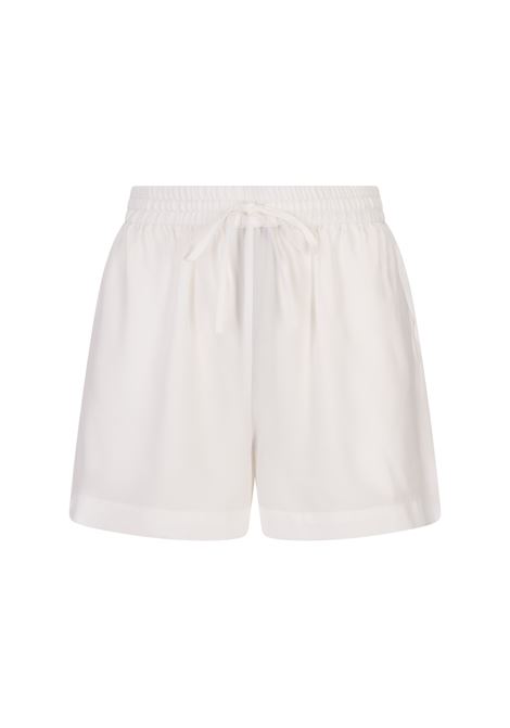 Sofia Shorts In White Silk PAROSH | SOFIA24-D210566002
