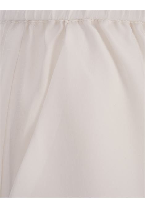 Sofia Shorts In White Silk PAROSH | SOFIA24-D210566002