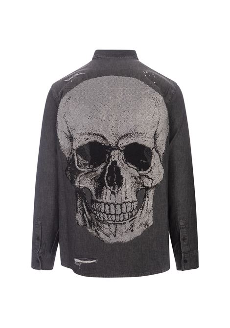 Denim Shirt Crystal Skull PHILIPP PLEIN | PADCMDP0217PDE004N2CAR