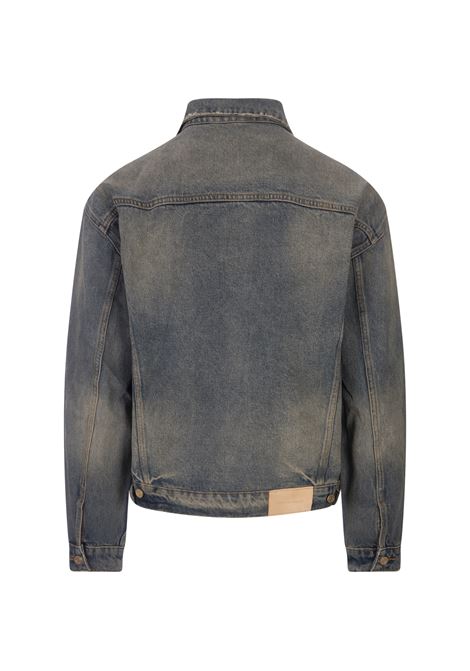 P027 Dirty Vintage Oversize Jacket In Light Indigo Denim PURPLE BRAND | P027-VDLI124LIGHT INDIGO