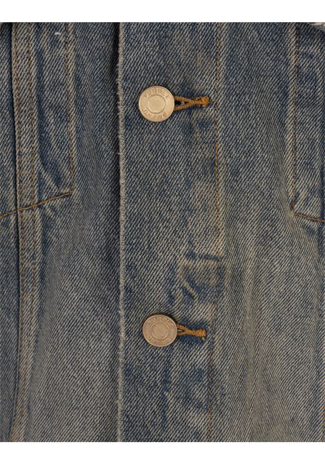 P027 Dirty Vintage Oversize Jacket In Light Indigo Denim PURPLE BRAND | P027-VDLI124LIGHT INDIGO