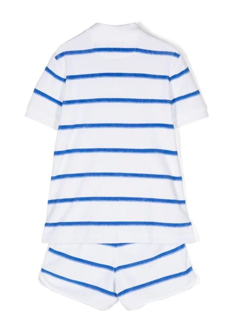 Blue and White Striped Set With Pony RALPH LAUREN KIDS | 322-936089001