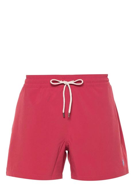 Red Swim Shorts With Embroidered Pony RALPH LAUREN | 710-910260014
