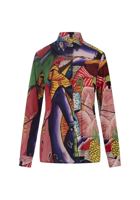 Silk Blend Shirt With Mercanti Fantasy Print STELLA JEAN | SS24SJB729B030