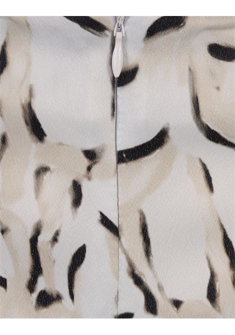 Long Skirt With Giraffe Print In White/Green STELLA JEAN | SS24SJG749B020