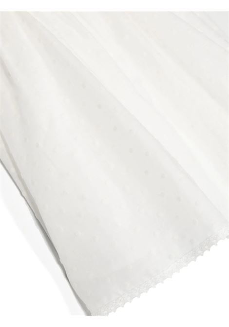 White Dress With Smock Stitch and Polka Dot Motif STELLA MCCARTNEY KIDS | TU1322-O0047101BC