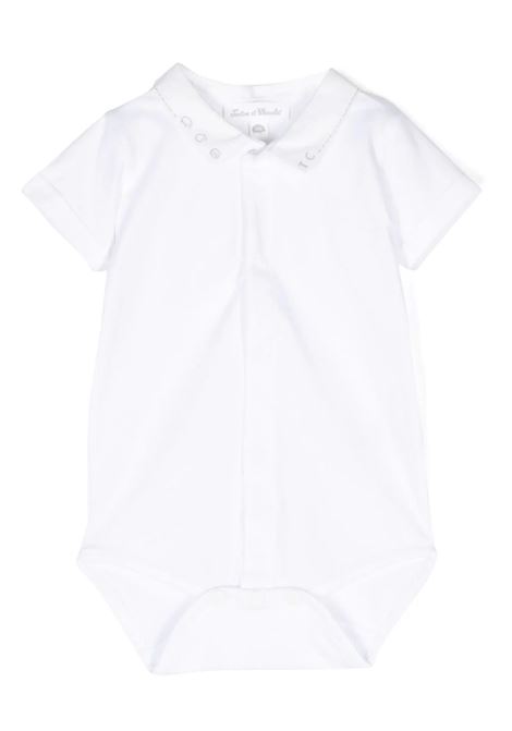 White Bodysuit With Embroidered Collar TARTINE ET CHOCOLAT | TY1102001