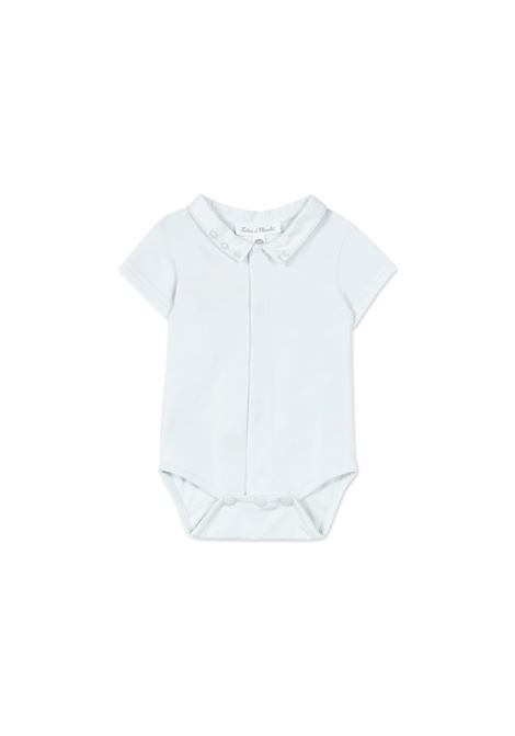 Light Blue Bodysuit With Embroidered Collar TARTINE ET CHOCOLAT | TY1102041