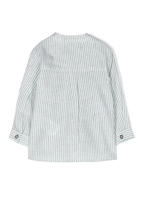 White and Green Striped Shirt With Monogram Logo TARTINE ET CHOCOLAT | TY1206153